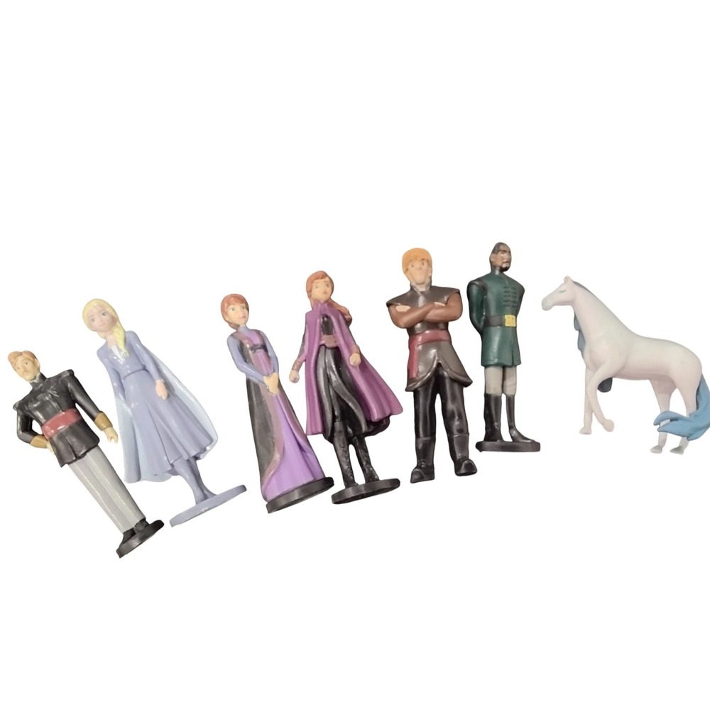 Disney Frozen 2 Mini Figure Play Set Elsa Anna Kristoff Nokk 7 Piece Lot